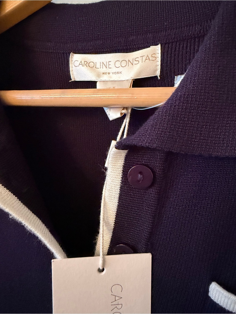 Sea New York Navy and White Knit Polo Dress - Picture 5 of 5